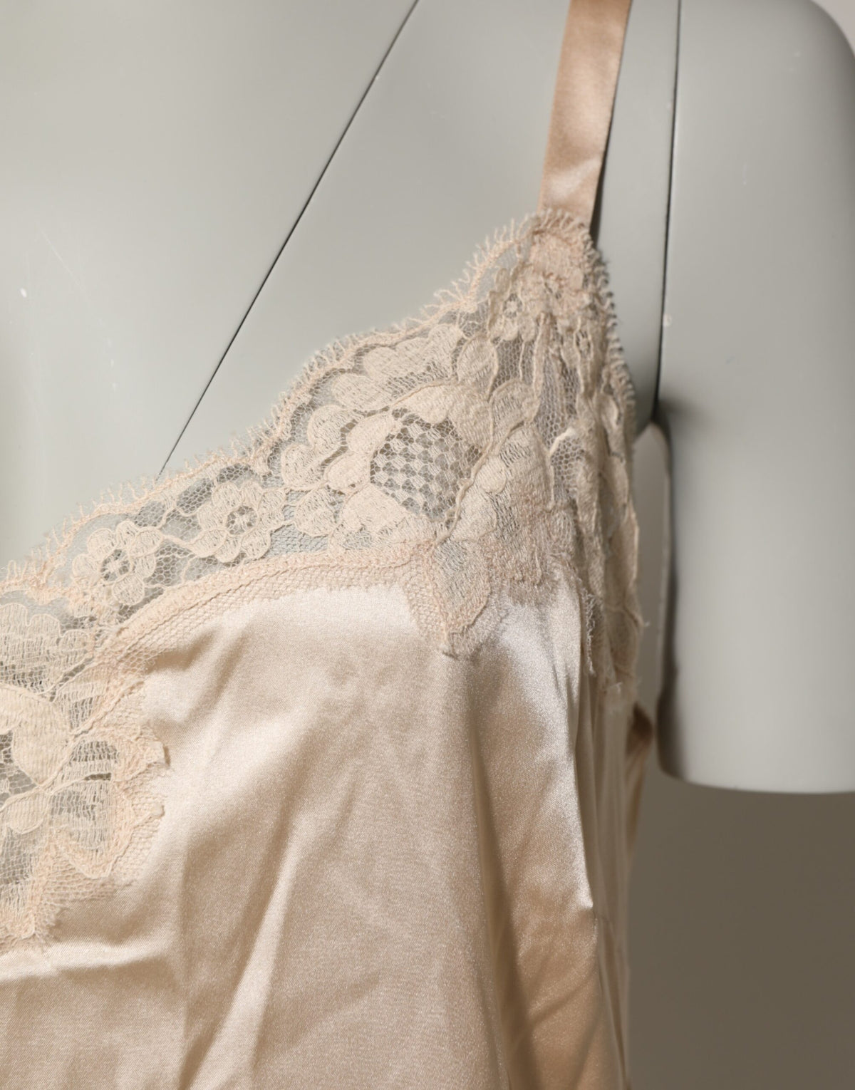 Dolce & Gabbana Women's Cotton Silk Nylon & Lace Nightgown - Cream Nude