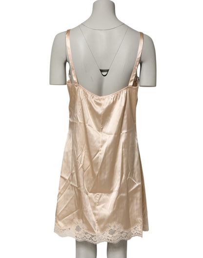 Dolce & Gabbana Women's Cotton Silk Nylon & Lace Nightgown - Cream Nude
