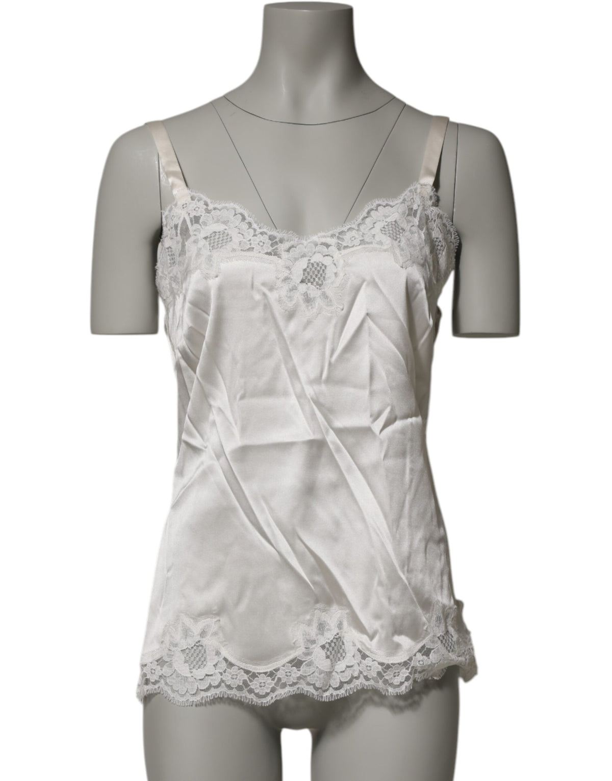 Dolce & Gabbana Women's Polyamide Lace Cotton & Silk Pajamas - White Floral