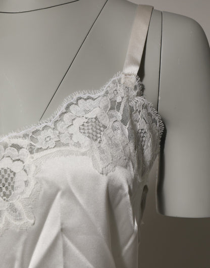 Dolce & Gabbana Women's Polyamide Lace Cotton & Silk Pajamas - White Floral