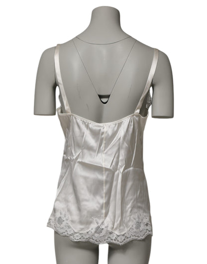 Dolce & Gabbana Women's Polyamide Lace Cotton & Silk Pajamas - White Floral