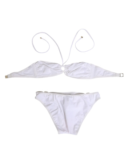 Dolce & Gabbana Crisp Women's Stretch Polyamide Bikini - White Signature
