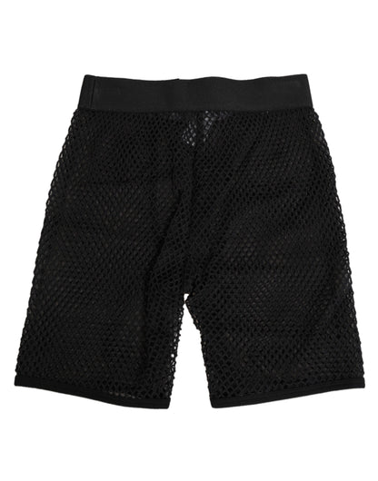Dolce & Gabbana Black Cotton Logo Shorts Midi Trouser Underwear