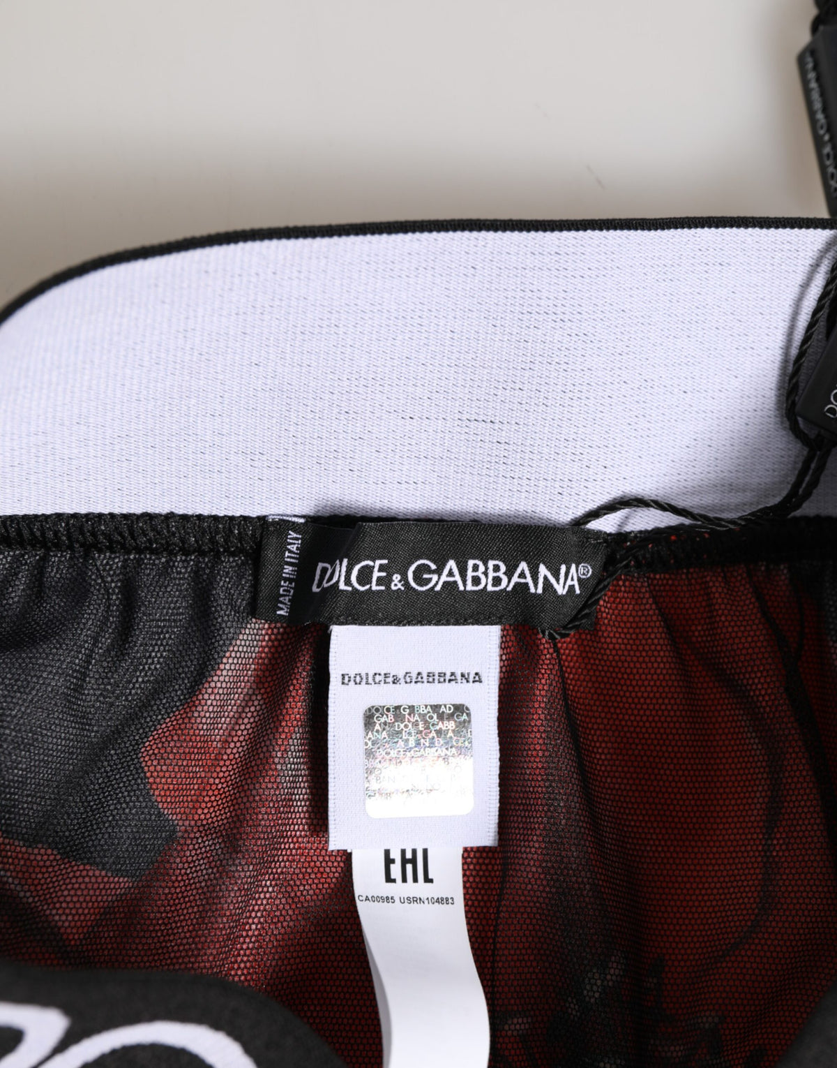 Dolce & Gabbana Women's High Rise Polyamide & Silk Underpants Briefs - Black Floral Print