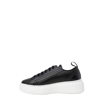 Armani Exchange Black Artificial Leather Sneaker