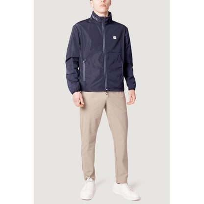 Armani Exchange Blue Polyester Jackets & Coat