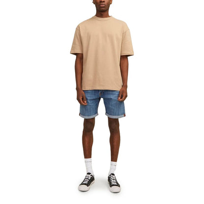 Jack Jones Blue Cotton Bermuda