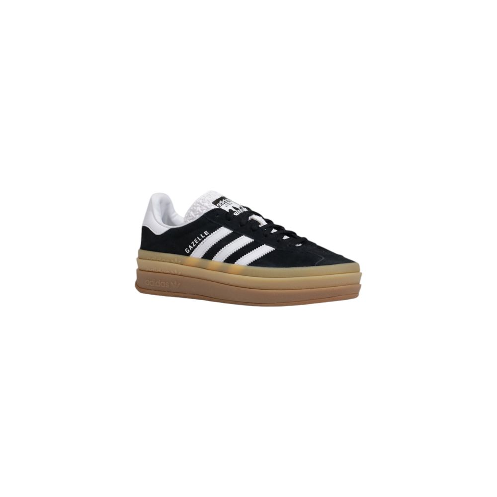 Sneakers by Adidas Originals for women in suede leather & rubber black & striped presents a sumptuous silhouette from the Women's Casual Suede Leather & Rubber Sneakers collection, showcasing a sumptuous casual style for an elevated aesthetic.