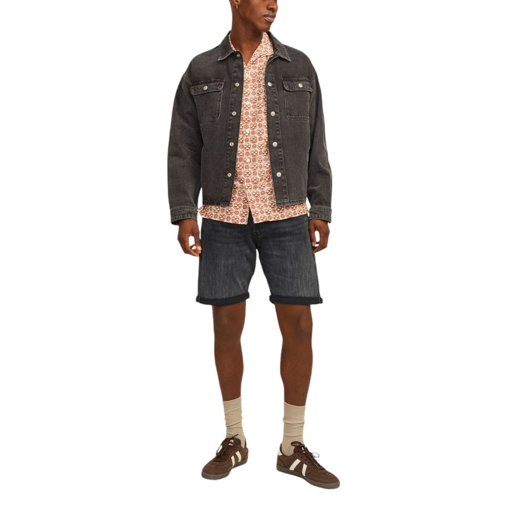 Jack Jones Black Cotton Bermuda