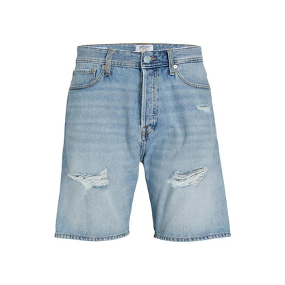 Jack Jones Light Blue Cotton Bermuda
