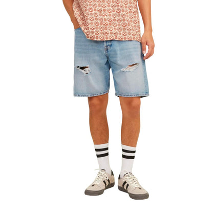 Jack Jones Light Blue Cotton Bermuda