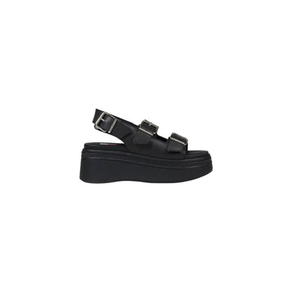 Tommy Hilfiger Jeans Black Leather Sandal