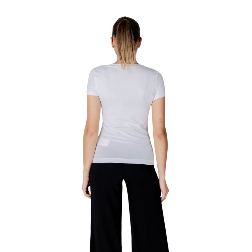 T-Shirt by Guess for women in stretch cotton white showcases a chic silhouette, artfully detailed with a chic and for a chic finish.