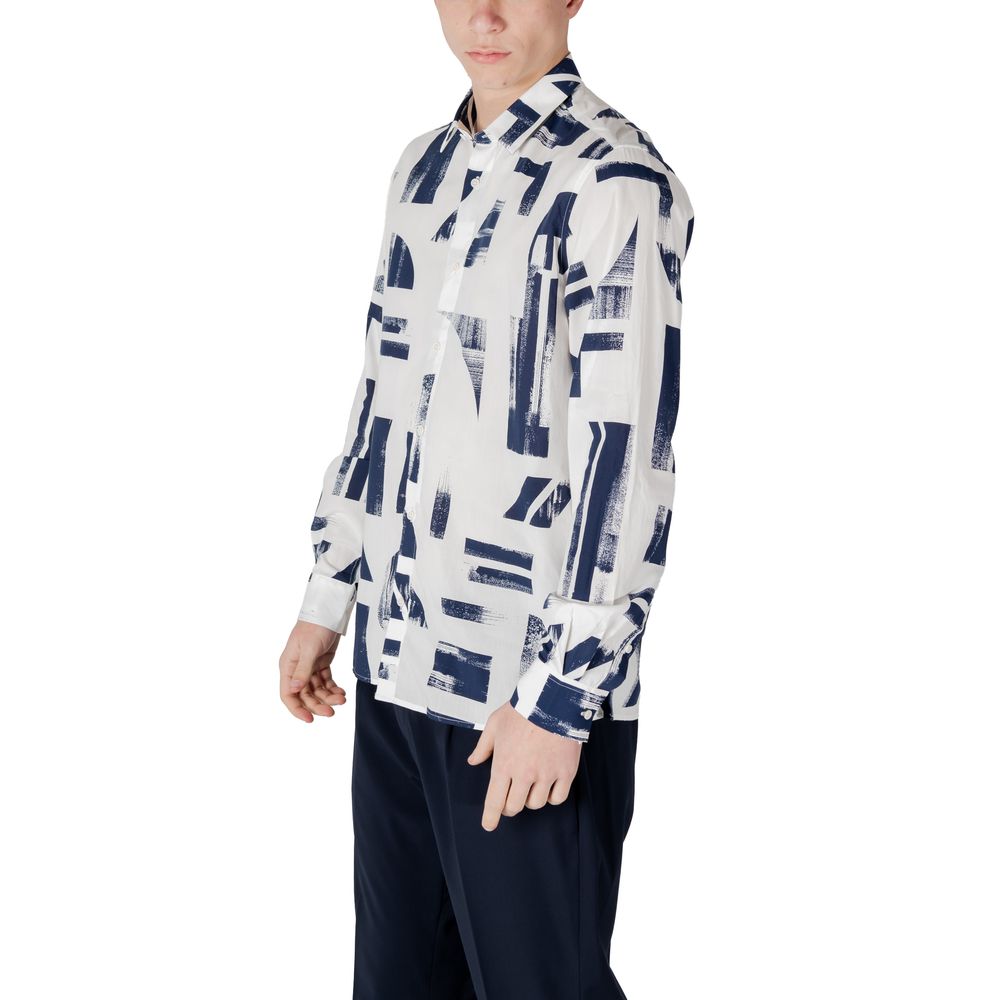 Shirt by Antony Morato for men in viscose & denim cotton blue showcases a sublime silhouette, artfully detailed with a sublime and for a sophisticated, sublime finish.