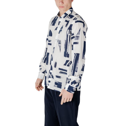 Shirt by Antony Morato for men in viscose & denim cotton blue showcases a sublime silhouette, artfully detailed with a sublime and for a sophisticated, sublime finish.