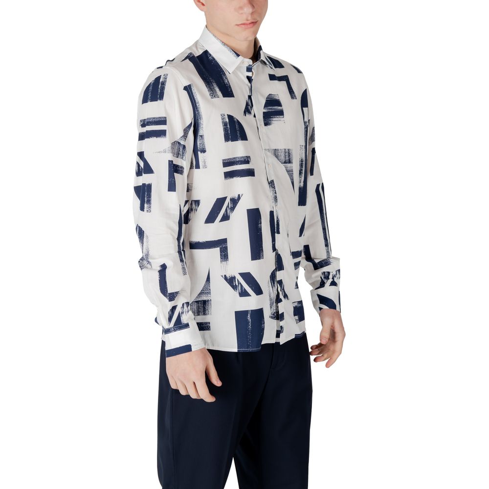 Shirt by Antony Morato for men in viscose & denim cotton blue presents a discerning silhouette, showcasing a sophisticated and for a truly discerning finish.
