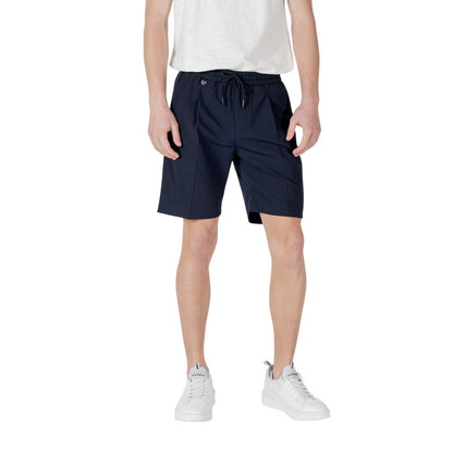 Antony Morato Men's Regular-Fit Lightweight Stretch Polyester & Viscose Bermuda Shorts - Blue