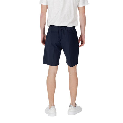 Antony Morato Men's Regular-Fit Lightweight Stretch Polyester & Viscose Bermuda Shorts - Blue
