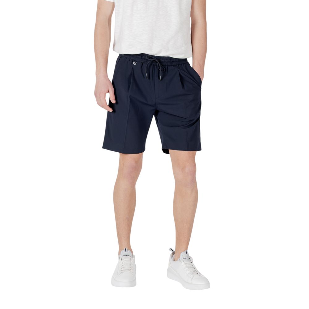 Antony Morato Men's Regular-Fit Lightweight Stretch Polyester & Viscose Bermuda Shorts - Blue
