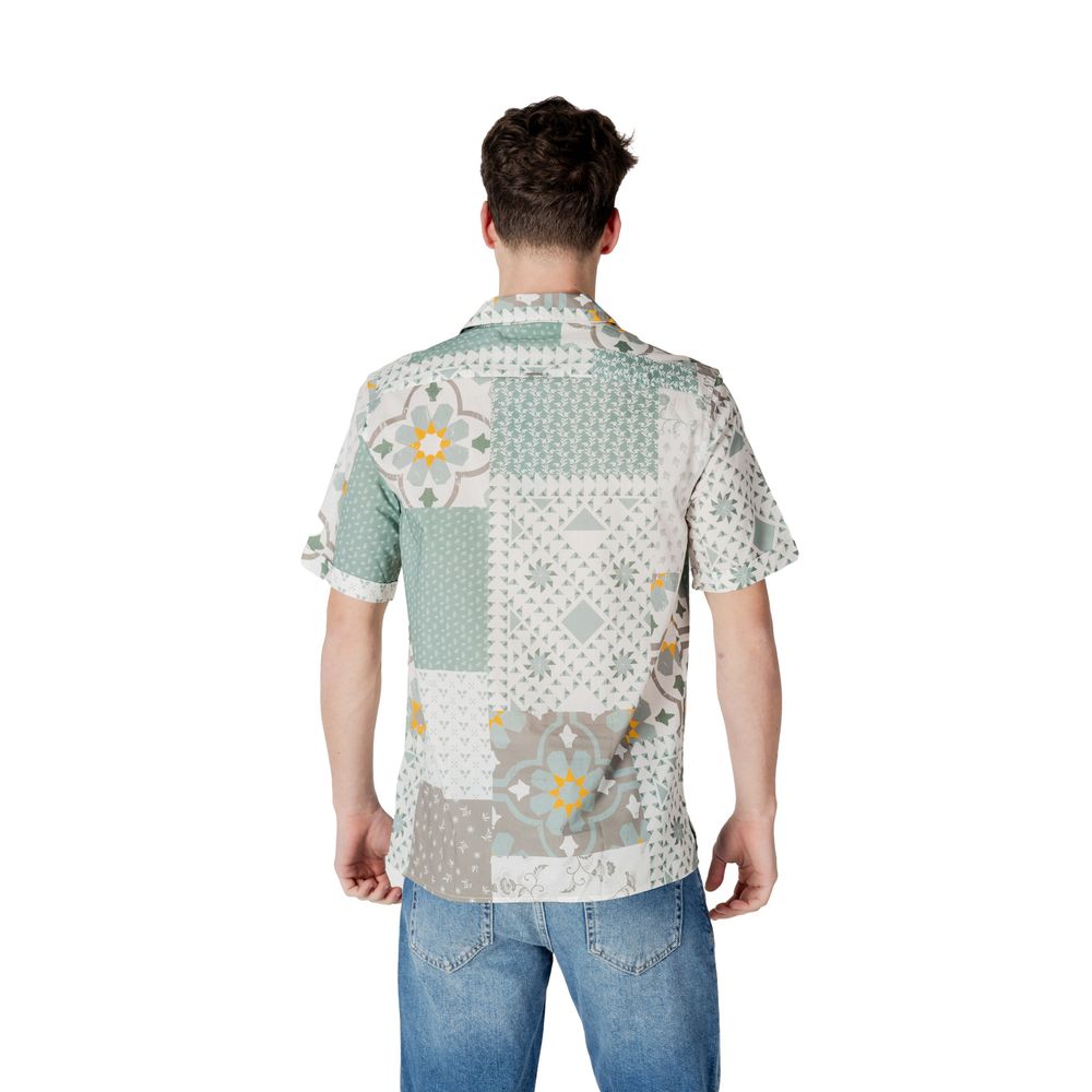 Shirt by Antony Morato for men in cotton & viscose green & floral, featuring a nuanced and nuanced for a sophisticated finish.