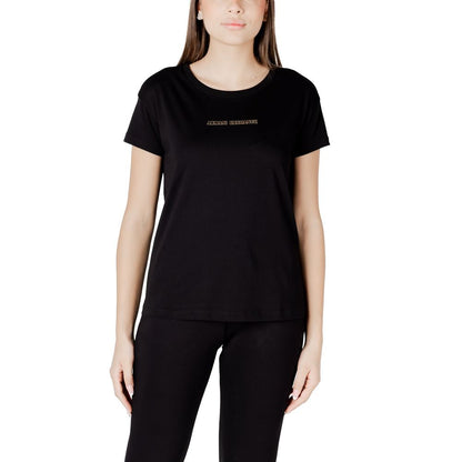 Armani Exchange Black Cotton T-Shirt