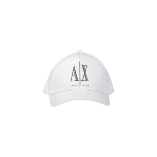 Armani Exchange White Cotton Caps Baseball Hat