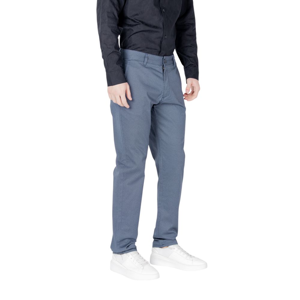 Armani Exchange Blue Cotton Skinny Pant