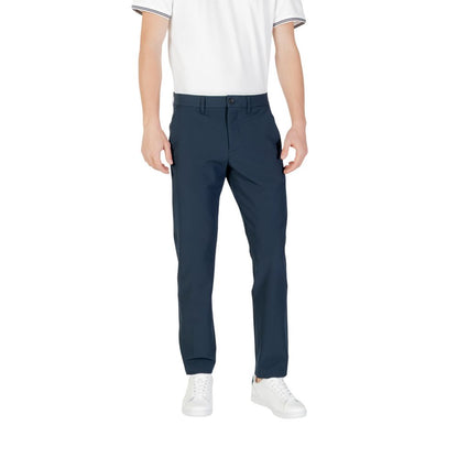 Hugo Boss Blue Polyester Skinny Pant