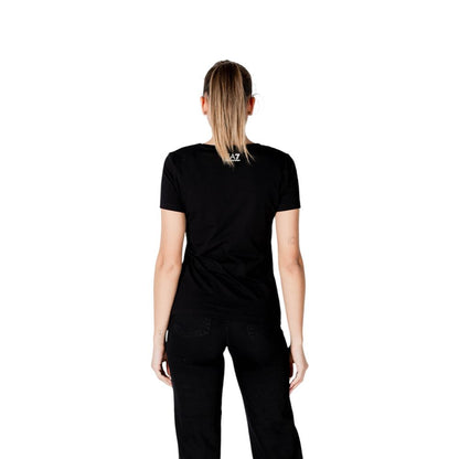 EA7 Emporio Armani Black Cotton T-Shirt