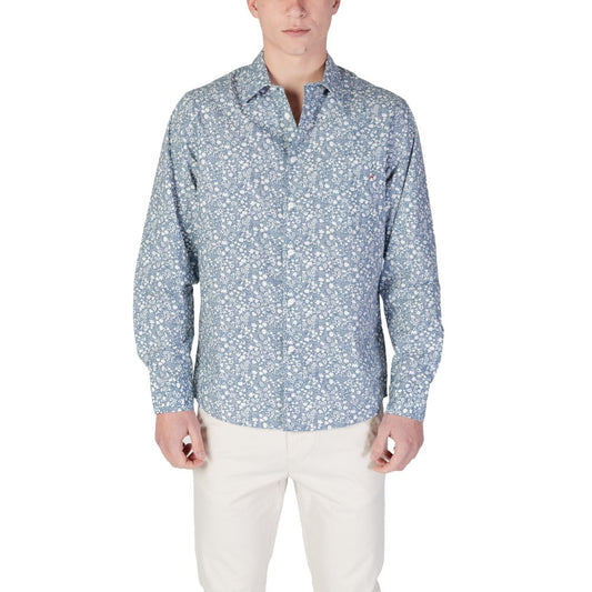 Replay Men's Long-Sleeve Cotton Shirt - Light Blue Floral