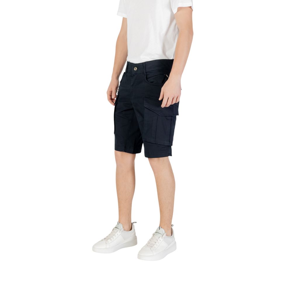 Replay Blue Cotton Bermuda