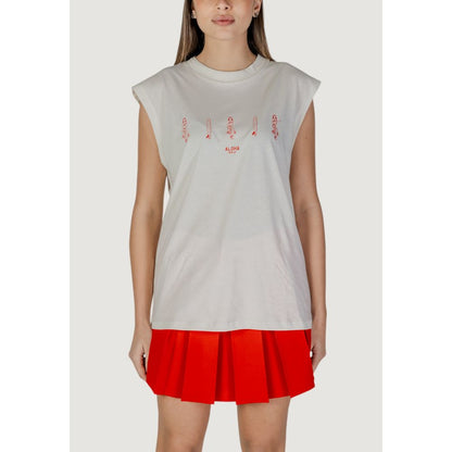 Replay Cream Cotton Tank Top