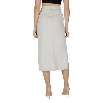 Vila Clothes Cream Cotton Long