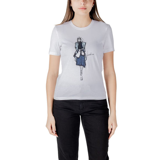 Only Women's Short-Sleeve Organic Cotton T-Shirt - White