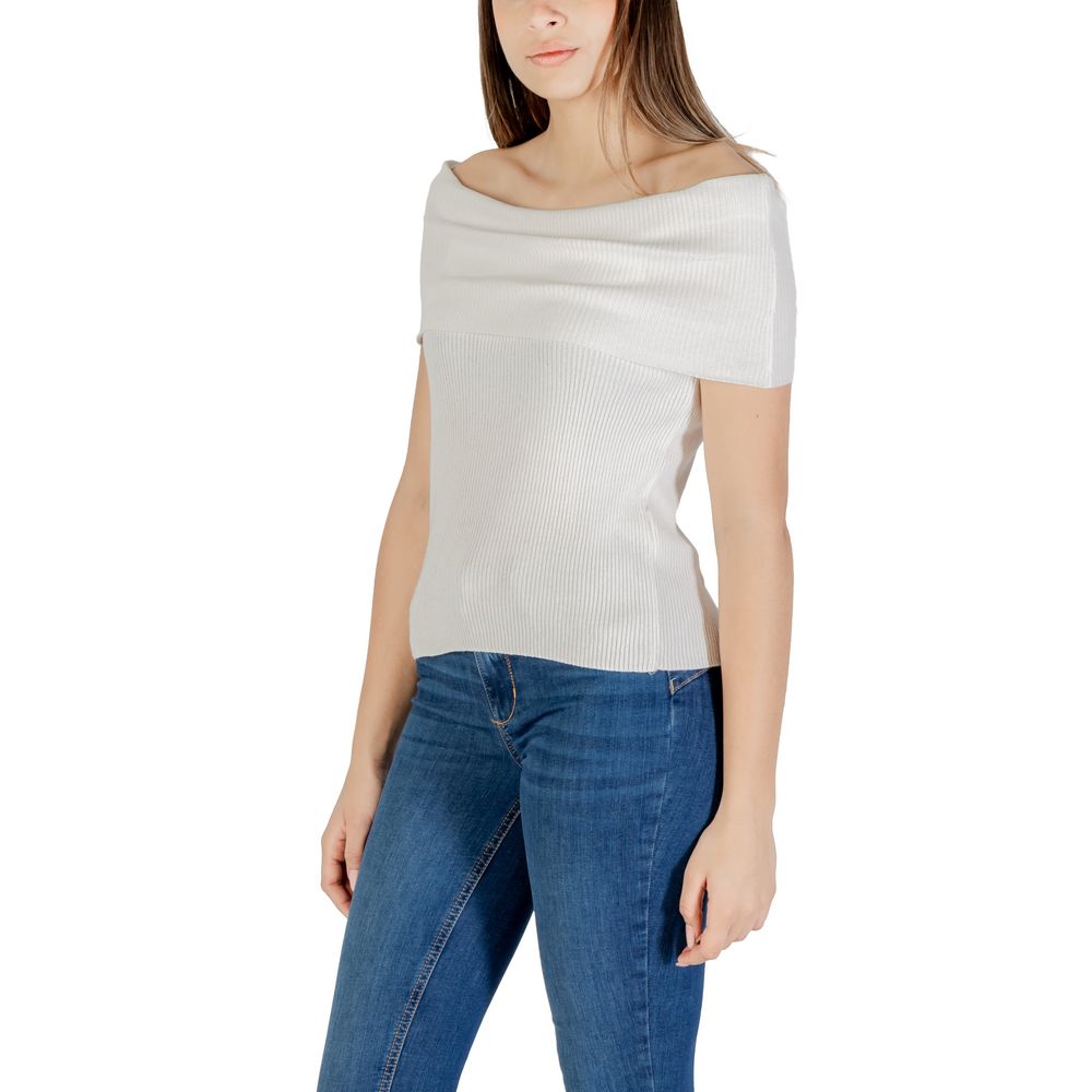 Only White Polyester Sweater