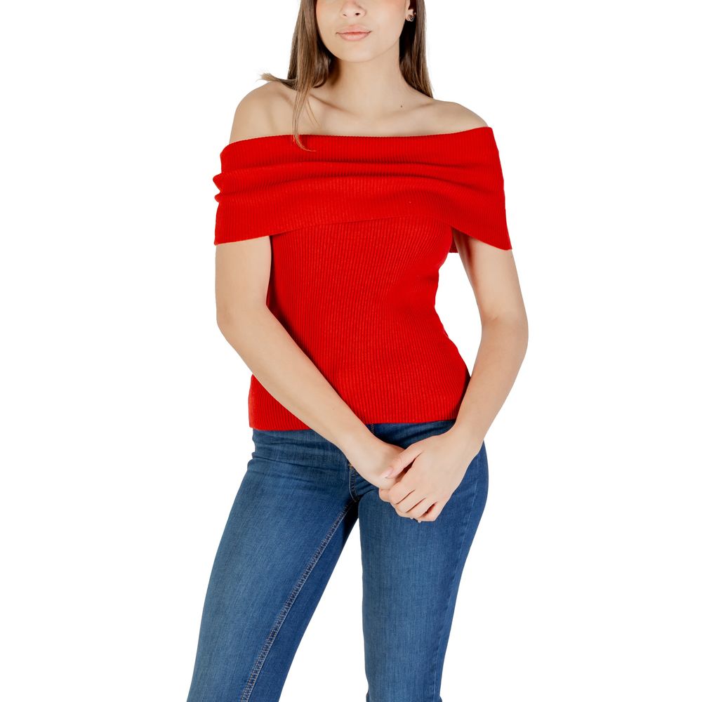 Only Red Polyester Sweater