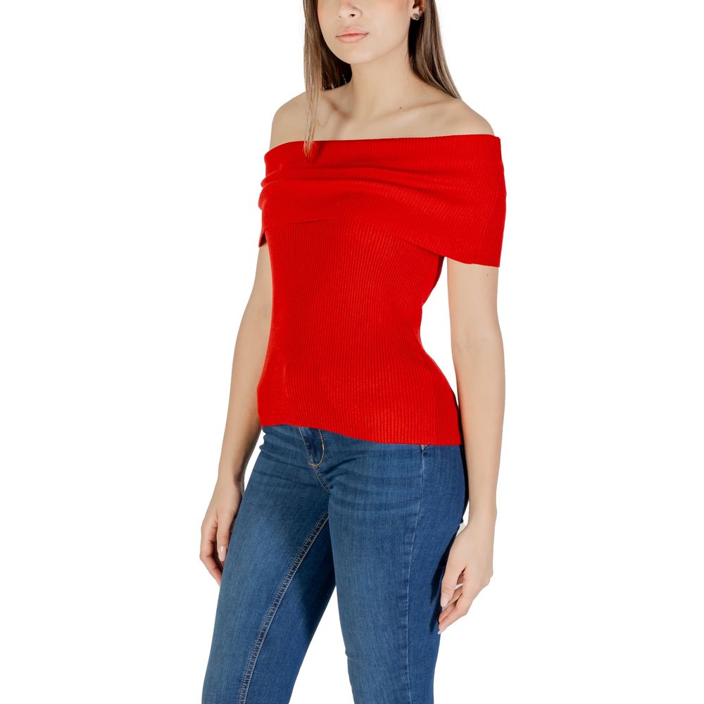 Only Red Polyester Sweater