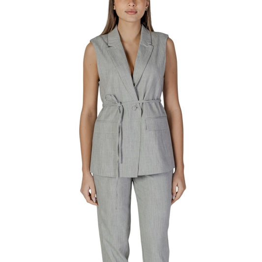 Vila Clothes Women's Polyester & Viscose Vest - Gray