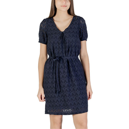 Vila Clothes Blue Recycled Polyester Short