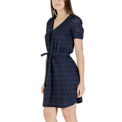 Vila Clothes Blue Recycled Polyester Short