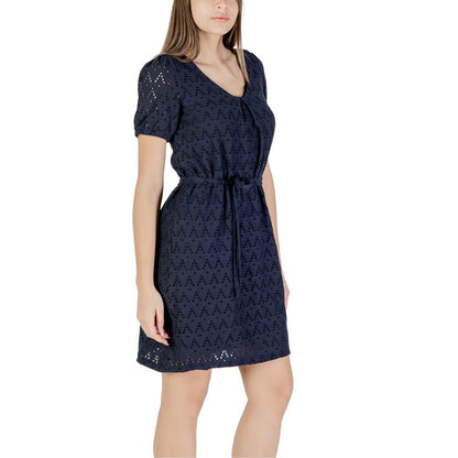 Vila Clothes Blue Recycled Polyester Short