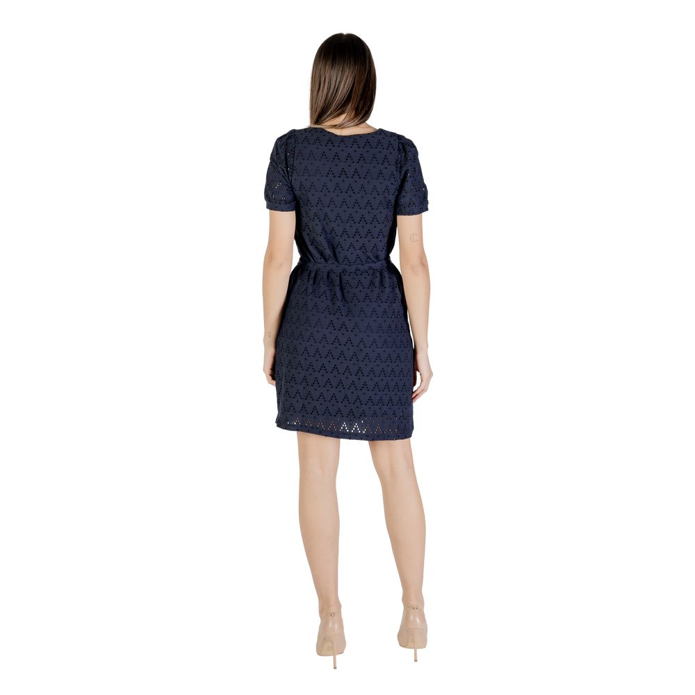 Vila Clothes Blue Recycled Polyester Short