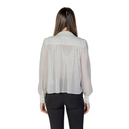 Shirt by Morgan De Toi for women in polyester white features an polished silhouette, showcasing a sophisticated and detail for a truly polished finish.