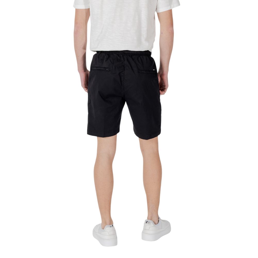 Gianni Lupo Black Cotton Bermuda