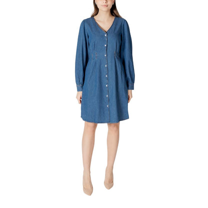 ICHI Blue Cotton Short
