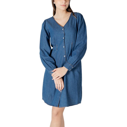 ICHI Blue Cotton Short