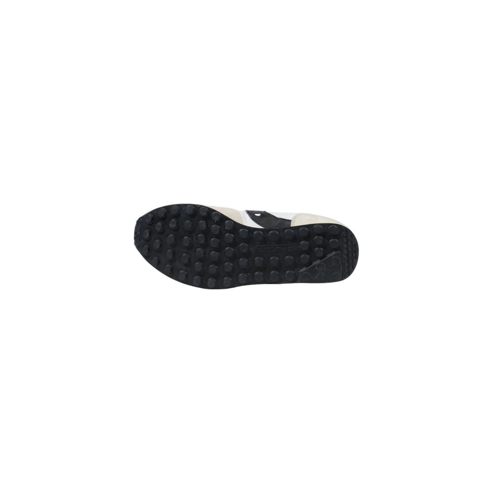 Sneakers by Saucony for men in synthetic leather black & white presents a sumptuous silhouette as Men's Casual Synthetic Leather Sneakers, expertly defined by a sumptuous casual style for a sumptuous, high-fashion look.