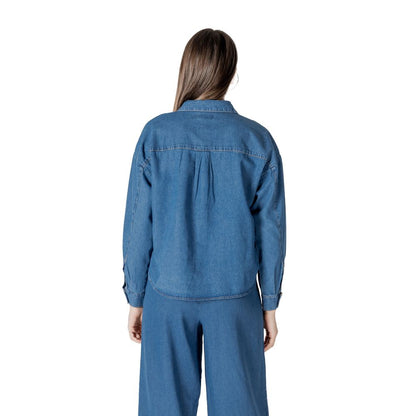 ICHI Blue Cotton Shirt