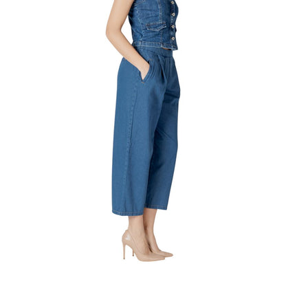ICHI Blue Cotton Jeans Denim