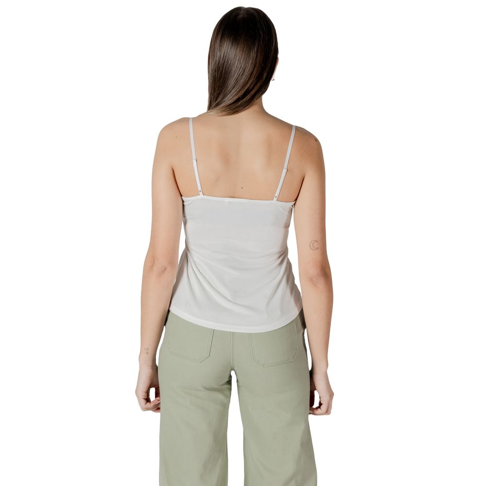 Tank Top by Morgan De Toi for women in modal & polyester white showcases a perennial silhouette, artfully detailed with a design and a perennial .